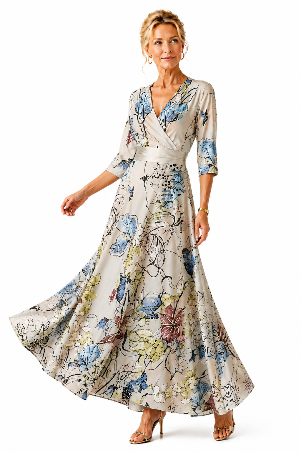 YSA | VESTIDO ELEGANTE CON ESTAMPADO FLORAL