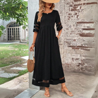 Aubrey | Vestido Midi Afinador de Vientre - Negro