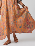 Vestido Violeta Cortés con Bolsillos Grandes
