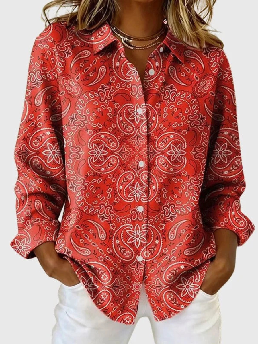 Blusa Violeta Cortes Rojo