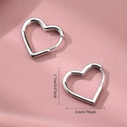 Pilar - Pendientes Dorados en Forma de Corazón de Acero Inoxidable