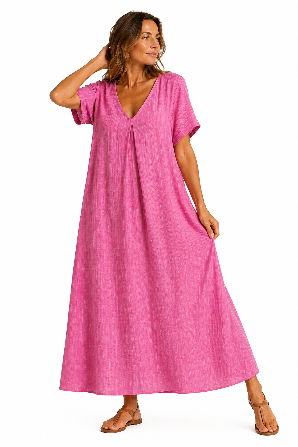 VIOLETA |  VESTIDO LARGO Y FLUIDO
