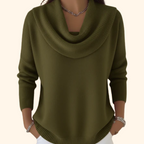Juliette | Jersey de Cuello Drapeado - Verde