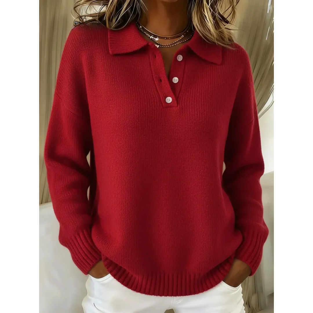 Maren | Jersey Acogedor - Rojo