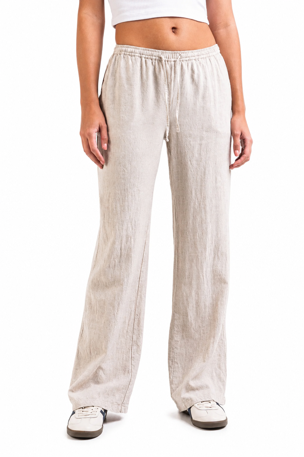 MILA I PANTALONES RECTOS DE LINO