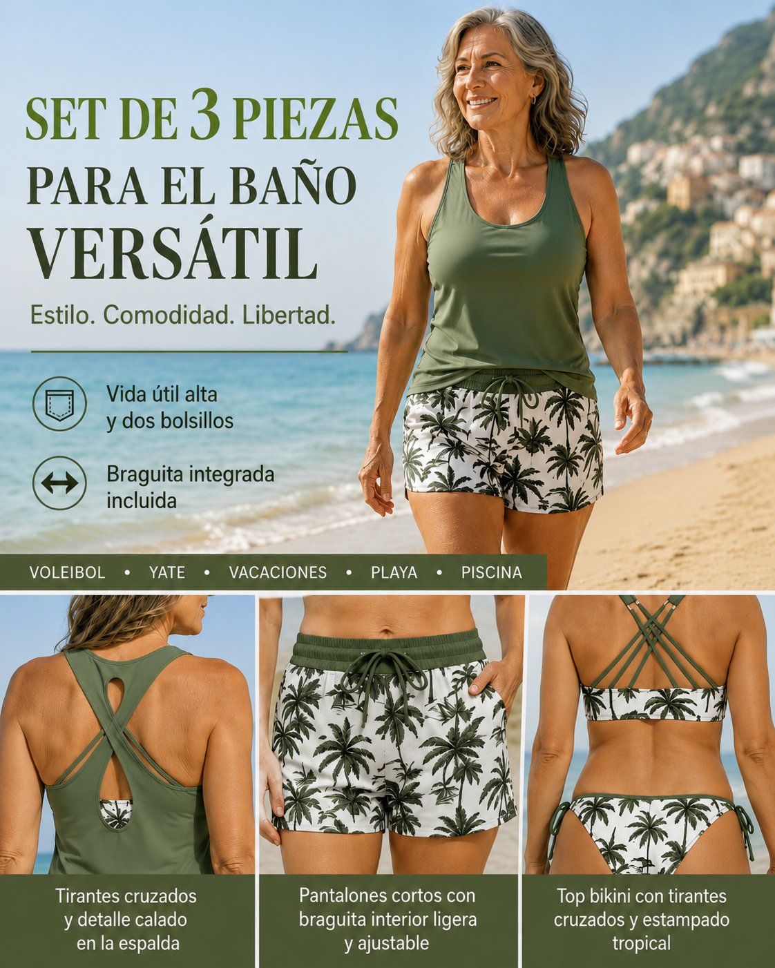 MAREN | TANKINI DE TRES PIEZAS