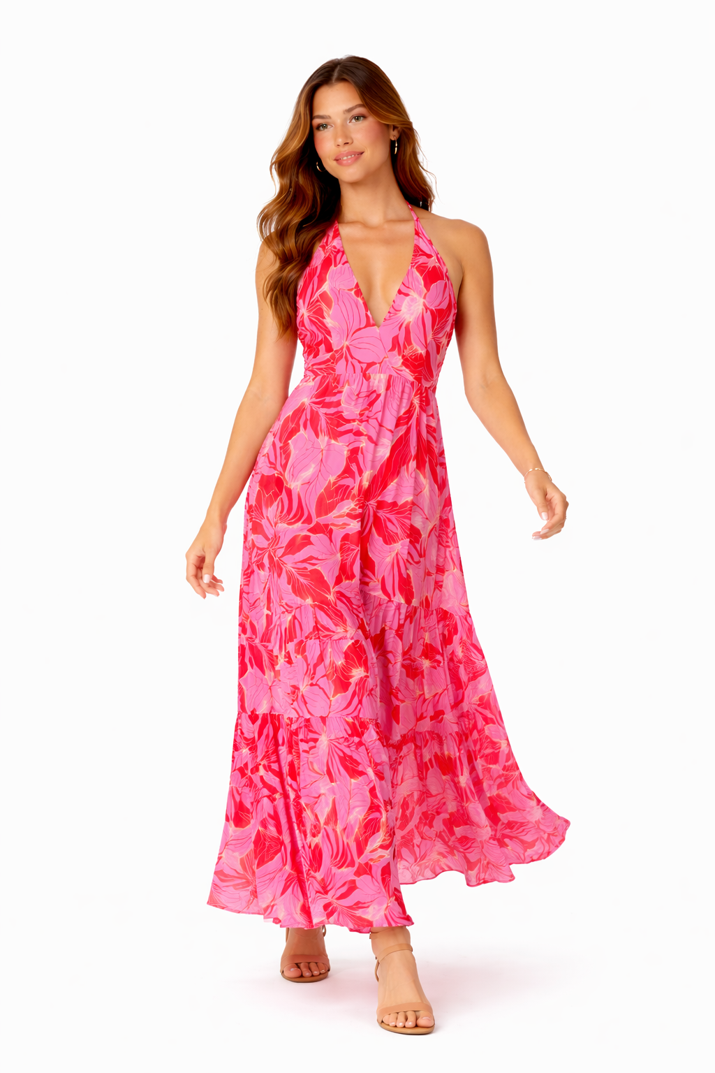 VESTIDO DE FLORES I ROSA