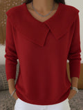 Sunnora | Jersey Cálido con Cuello Suave - Rojo