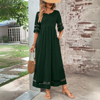 Aubrey | Vestido Midi Afinador de Vientre - Verde
