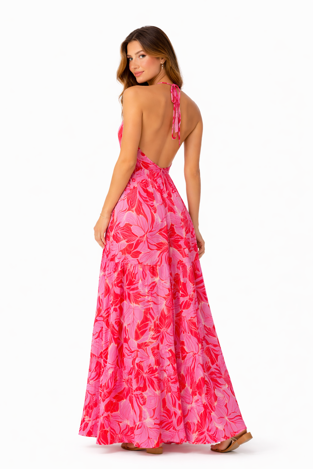 VESTIDO DE FLORES I ROSA