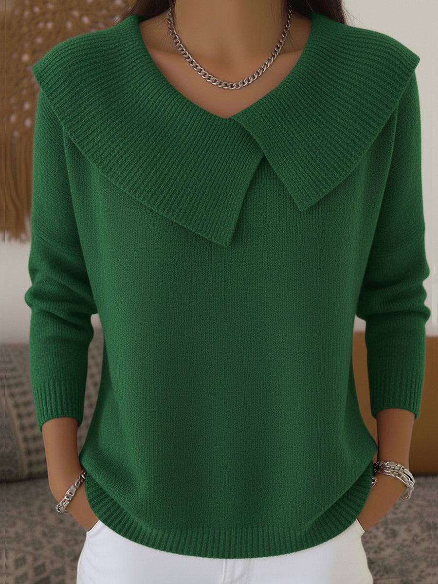 Sunnora | Jersey Cálido con Cuello Suave - Verde