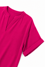 Blusa Violeta Cortés con Escote V Partido