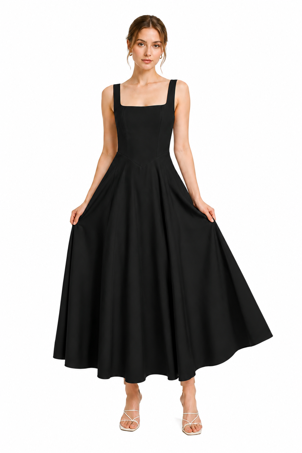 VESTIDO DE CORTE ENTALLADO
