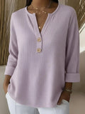 Lucinda | Top Henley con Botones - Lila