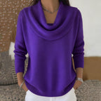 Juliette | Jersey de Cuello Drapeado - Morado
