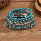 Verónica - Set de Pulseras con Cuentas Turquesa