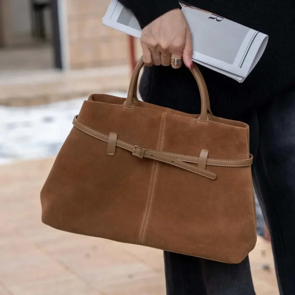Sutton - Bolso Tote de Ante