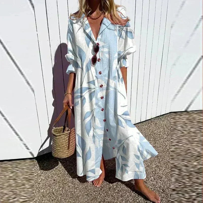 Rimmey | Vestido Boho Playero - Azul Claro