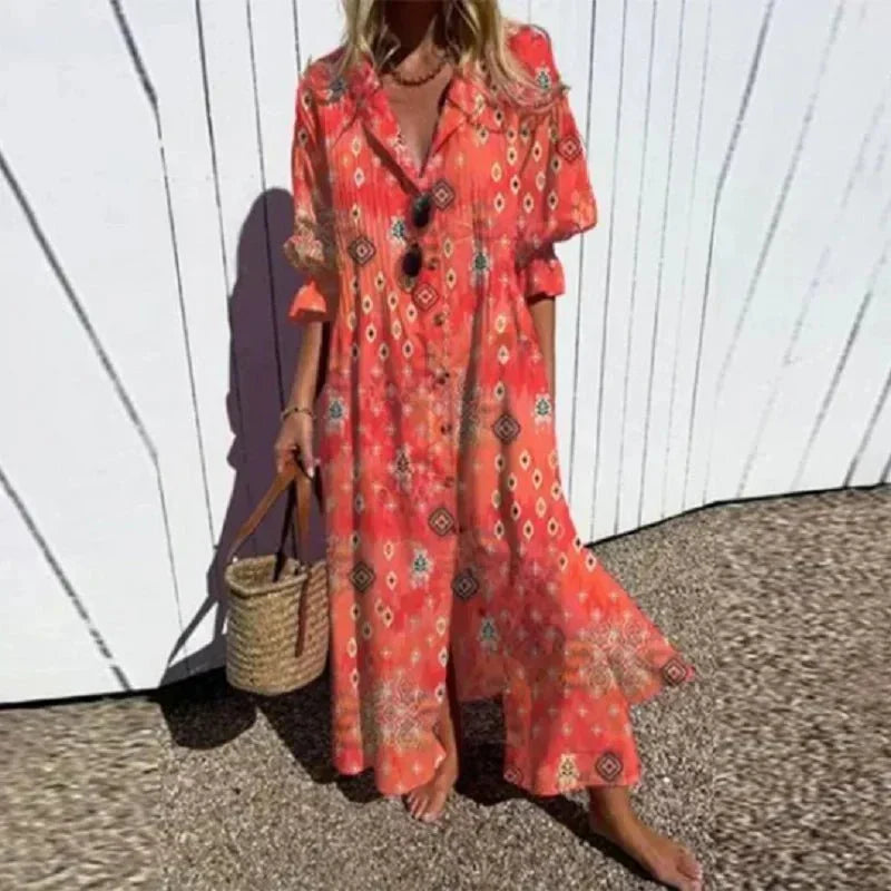 Rimmey | Vestido Boho Playero - Rojo