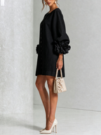 Rosalie | Vestido Mini con Botones - Black