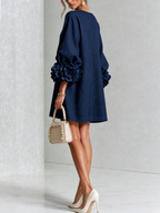 Rosalie | Vestido Mini con Botones - Navy