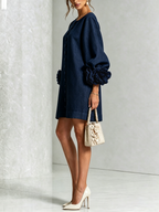 Rosalie | Vestido Mini con Botones - Navy