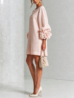 Rosalie | Vestido Mini con Botones - Pink