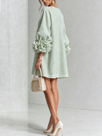 Rosalie | Vestido Mini con Botones - Light Green