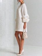 Rosalie | Vestido Mini con Botones - White