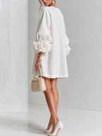 Rosalie | Vestido Mini con Botones - White