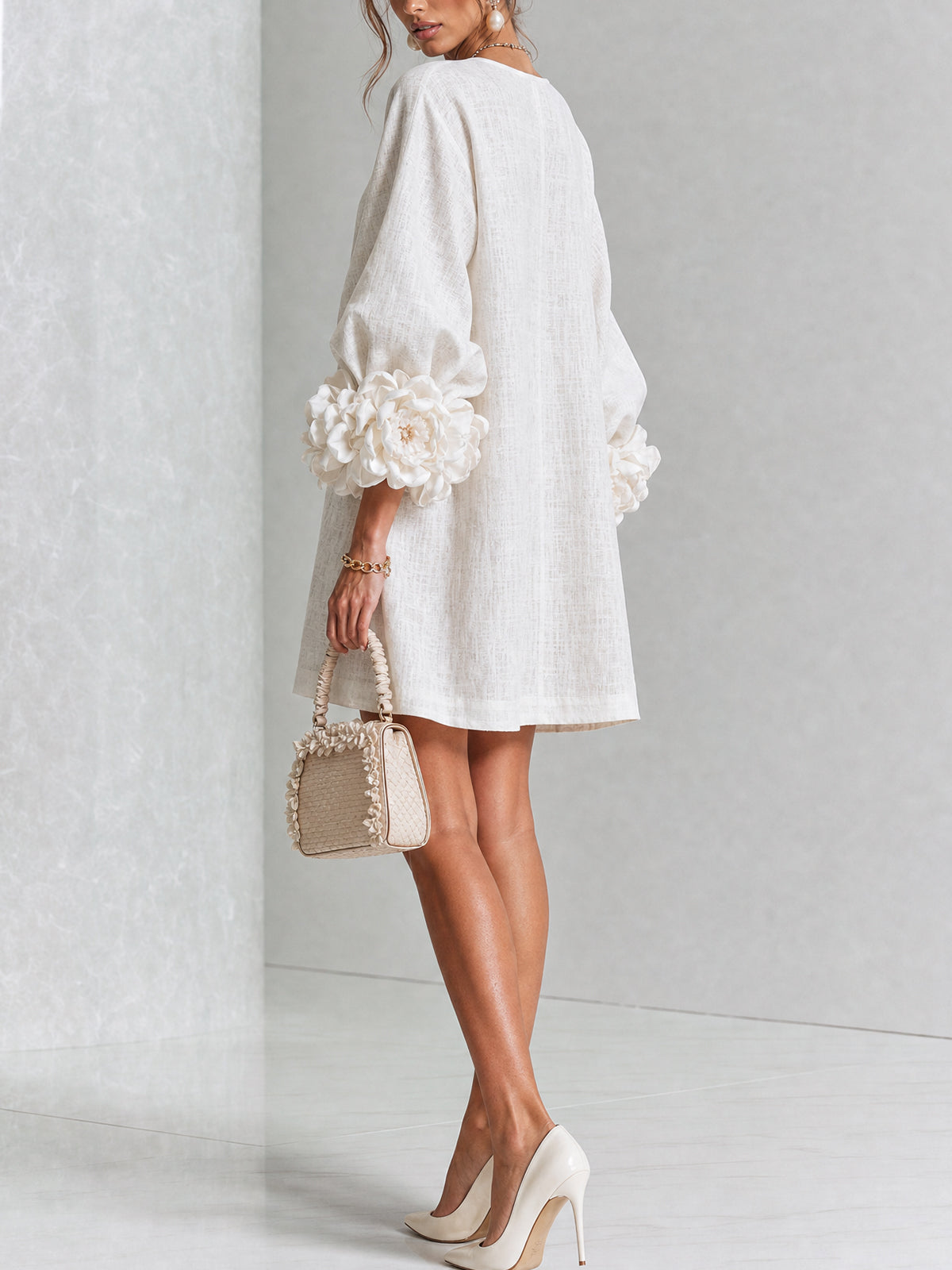 Rosalie | Vestido Mini con Botones - White