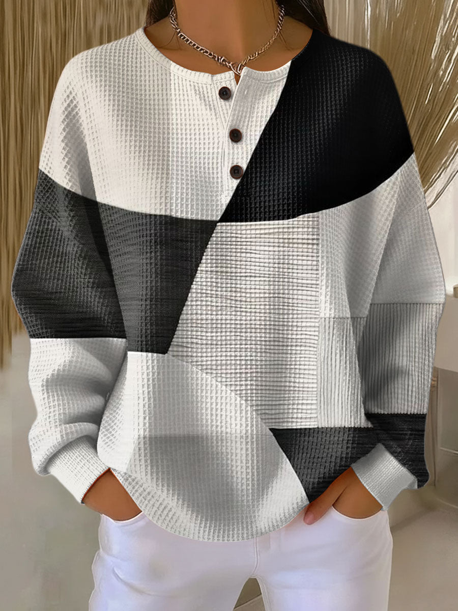 Crestine | Jersey Clásico de Punto Gofre - Gris