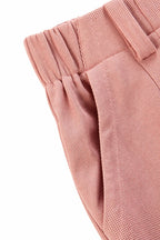 Pantalón Violeta Cortés con Cintura Alta y Pierna Ancha