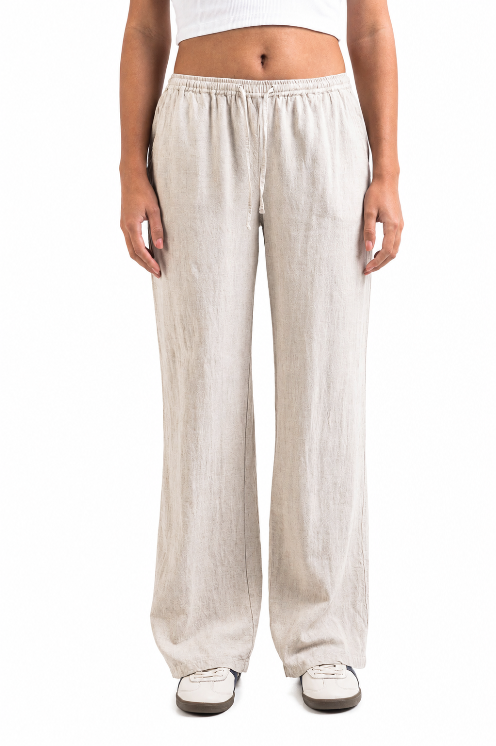 MILA I PANTALONES RECTOS DE LINO