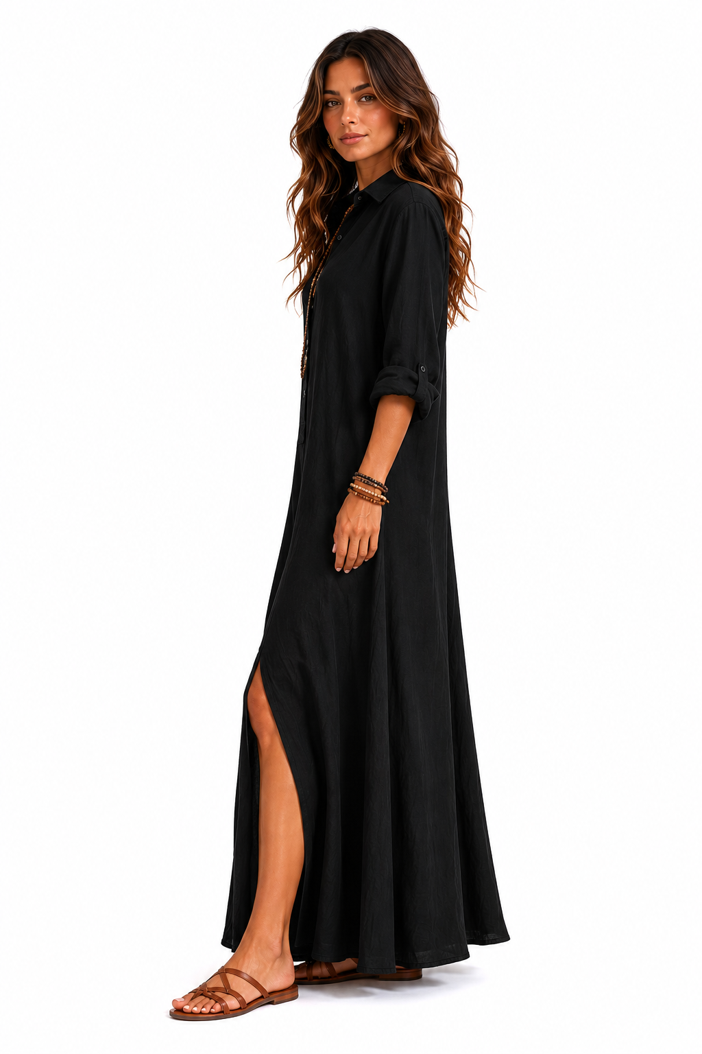 ELARA | VESTIDO LARGO CÓMODO, CON UNA SILUETA FAVORECEDORA