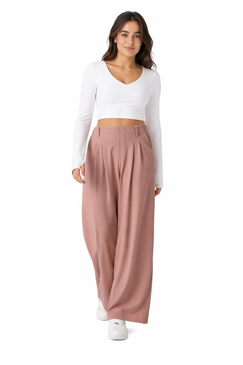 PANTALONES INFORMALES Violeta Cortés DE MUJER DE CINTURA ALTA Y PIERNA ANCHA