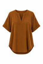 Blusa Violeta Cortés con Escote V Partido