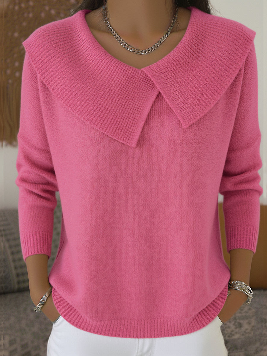 Sunnora | Jersey Cálido con Cuello Suave - Rosa