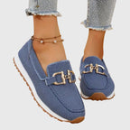 Lili - Zapatillas mocasín ortopédicas color azul