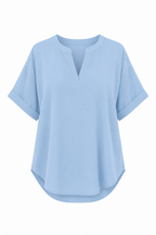 Blusa Violeta Cortés con Escote V Partido