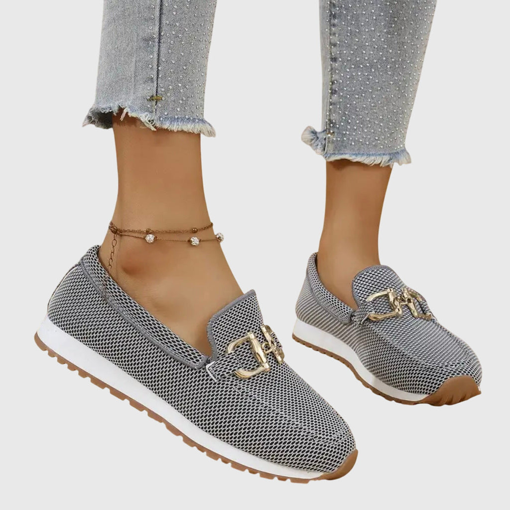 Lili - Zapatillas mocasín ortopédicas color gris
