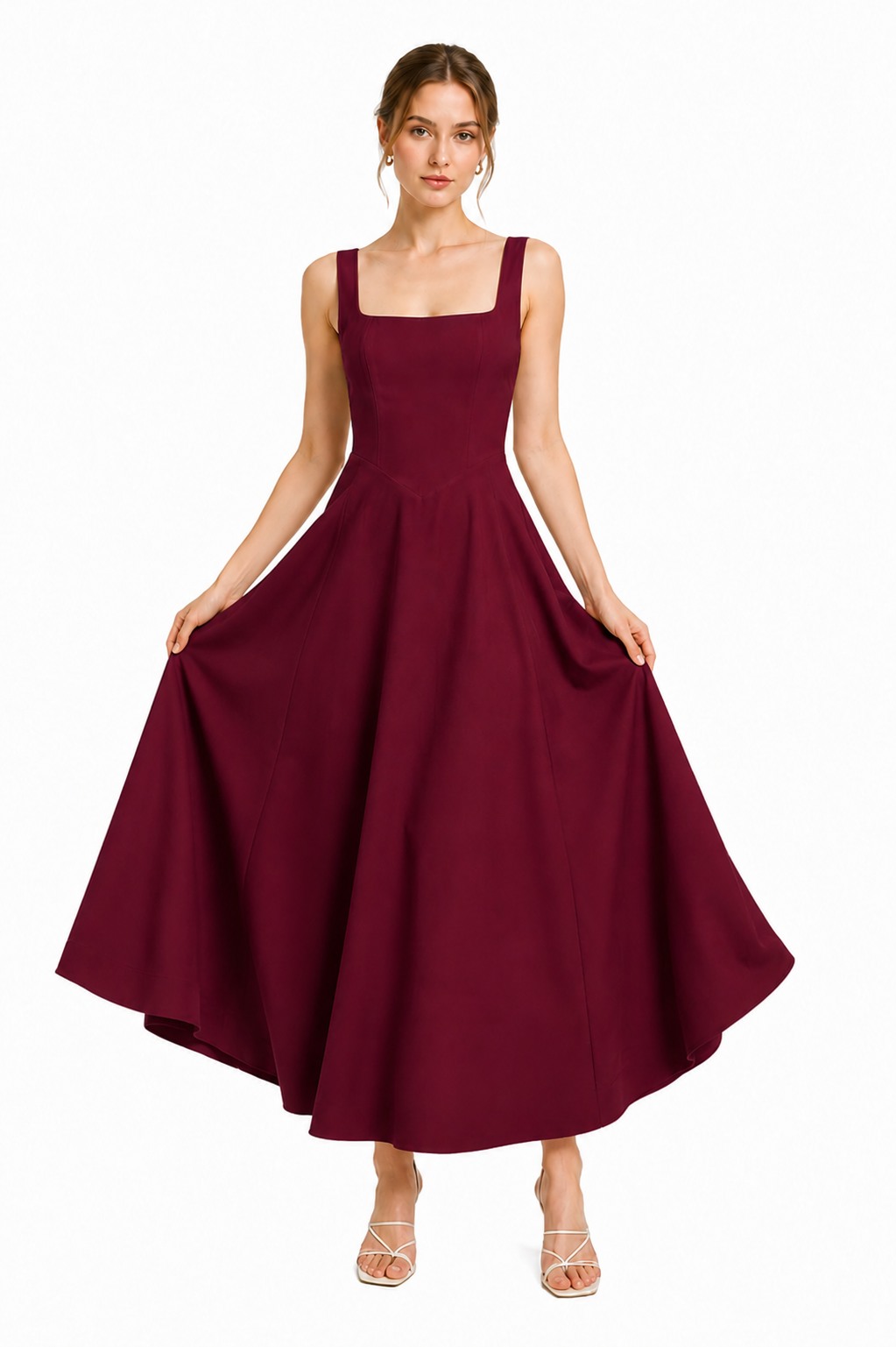 VESTIDO DE CORTE ENTALLADO