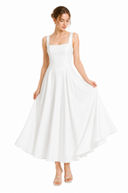 Vestido Violeta Cortés con Corte Entallado
