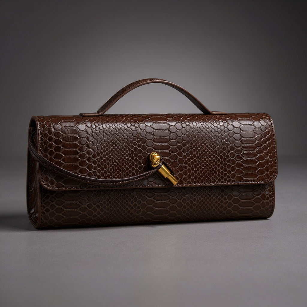 Sammi - Clutch Estampado de Serpiente