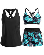 Tankini Violeta Cortés con Tres Piezas