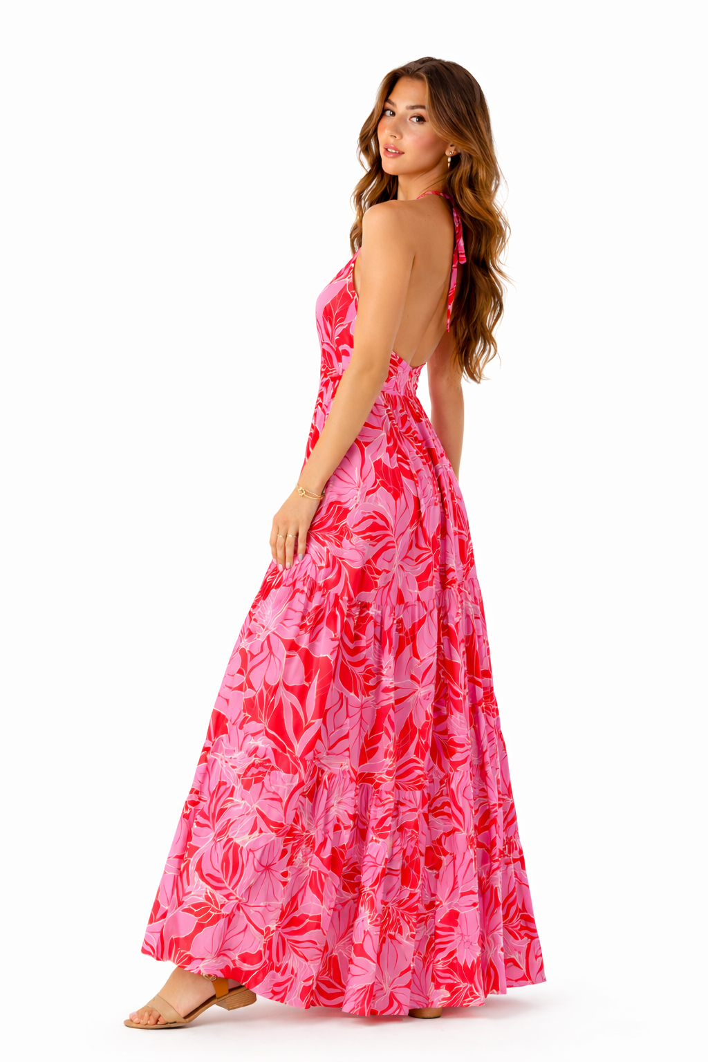 VESTIDO DE FLORES I ROSA