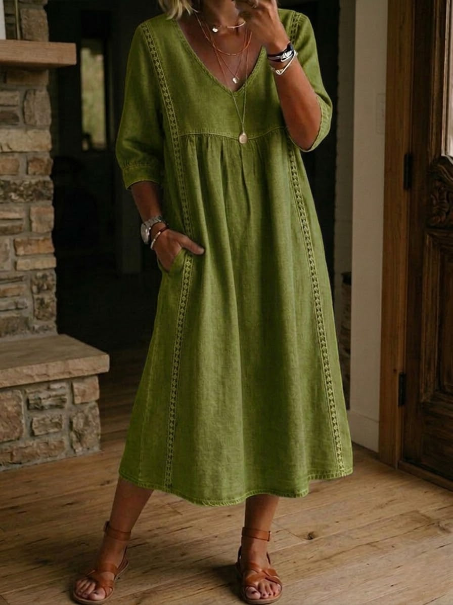 Martha | Vestido Maxi Casual Cómodo - Verde