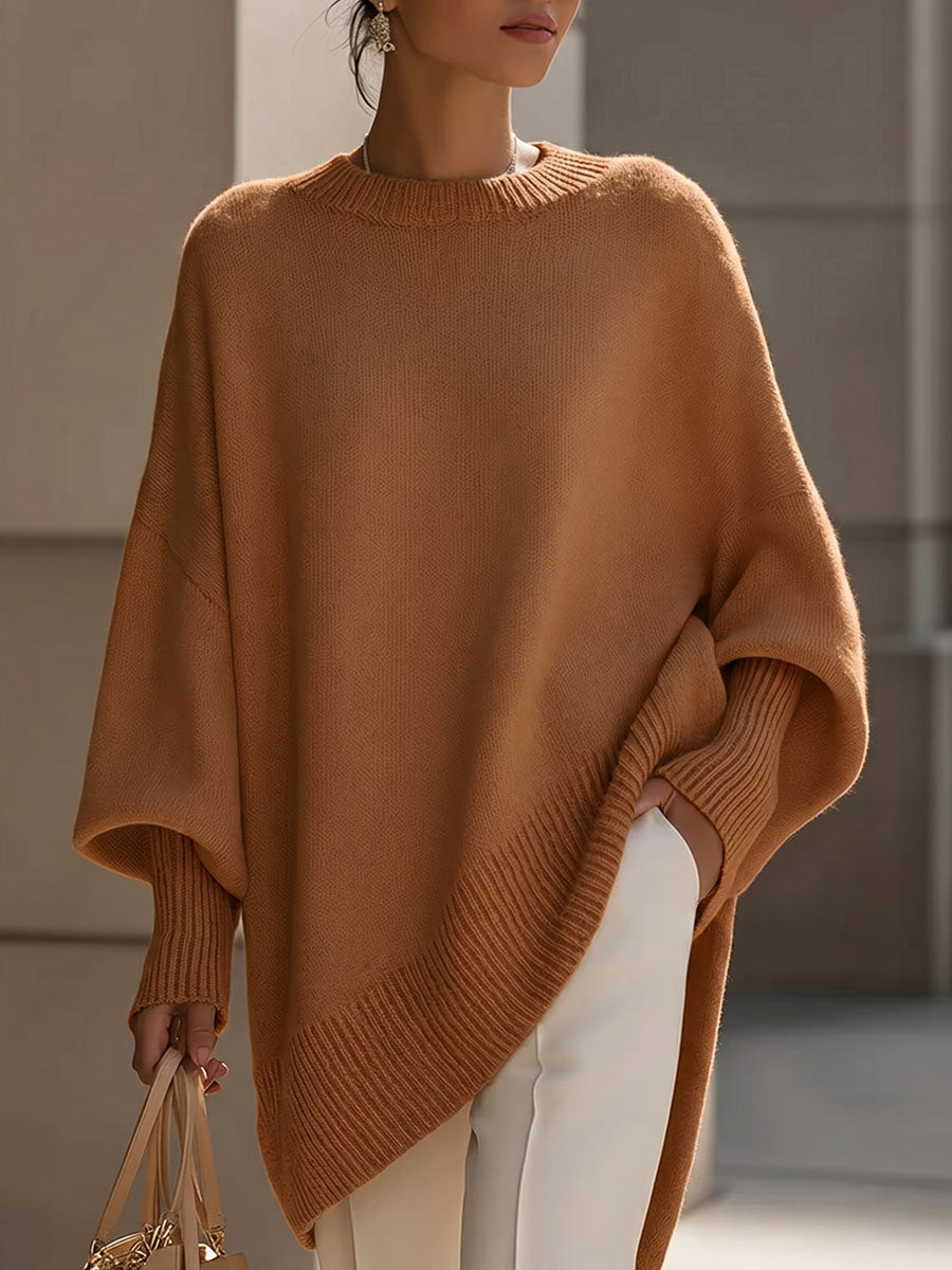 Paloma | Jersey de Punto Cuello Redondo Liso