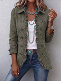 Diana | Chaqueta Utility Bordada Floral con Volantes Estilo Boho Chic