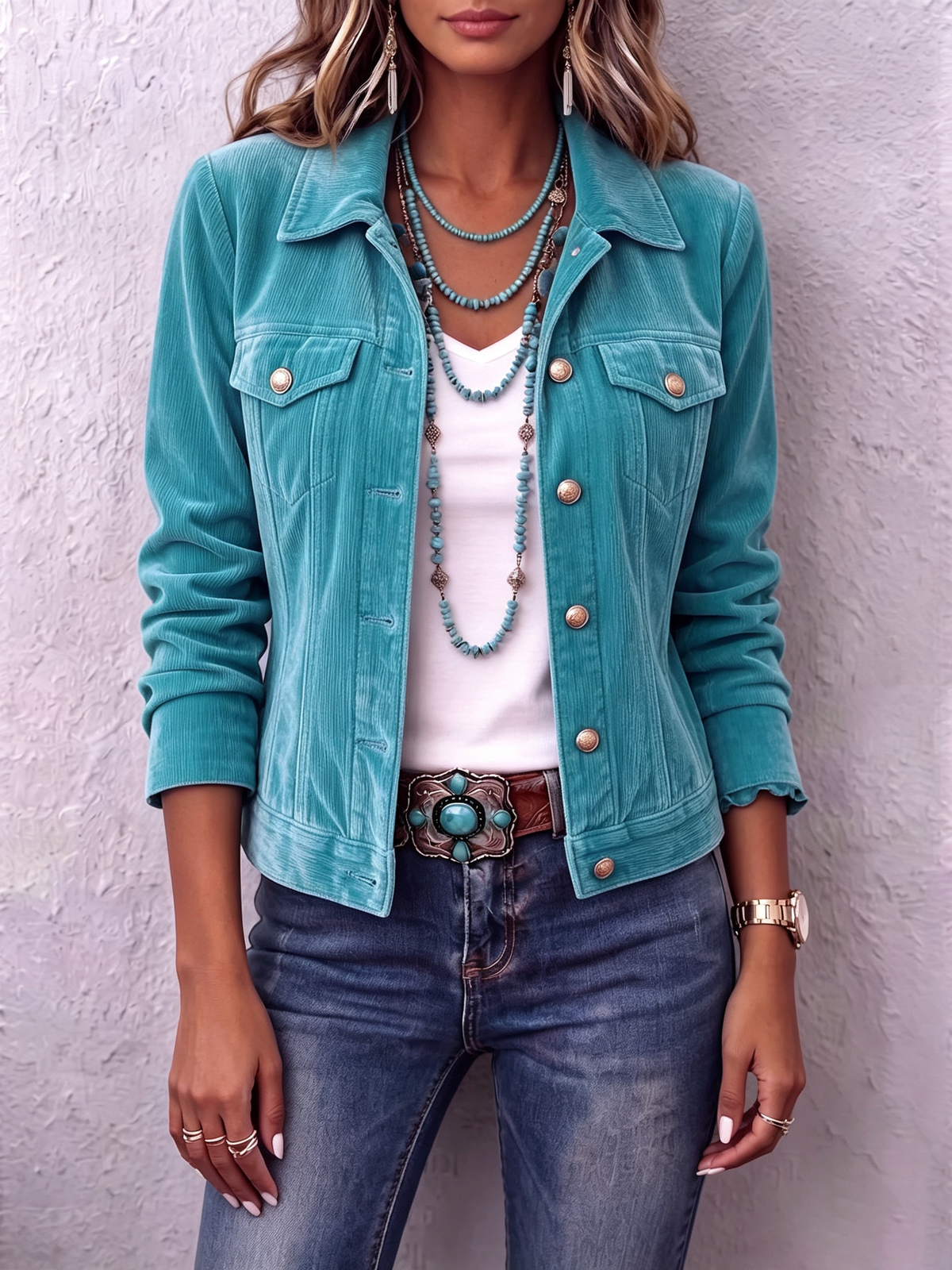 Sandra | Chaqueta de Terciopelo de Inspiración Vintage Boho